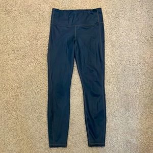 Athleta Metallic Print High Waist Legging, Small, Navy